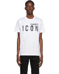 DSQUARED2 White Icon Spray T Shirt