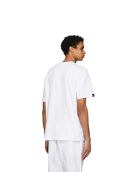 MSGM White Italic Logo T Shirt