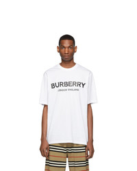 Burberry White Letchford Logo T Shirt