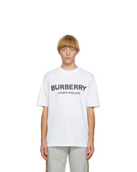 Burberry White Logo Letchford T Shirt