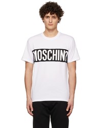 Moschino White Logo Panel T Shirt