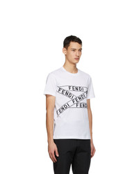Fendi White Logo T Shirt