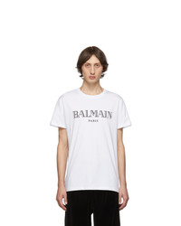 Balmain White Logo T Shirt