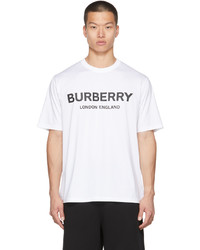 Burberry White Logo T Shirt