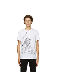 Alexander McQueen White Lovers Skeleton Print T Shirt