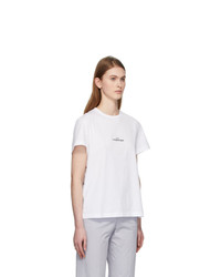 Maison Margiela White Mako Cotton Small Logo T Shirt