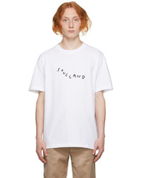 Soulland White Marker Logo T Shirt