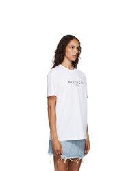 Givenchy White Masculine Paris Logo T Shirt