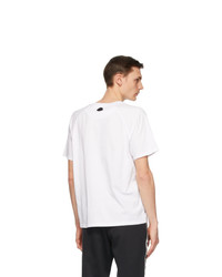Moncler White Matt Black Logo T Shirt