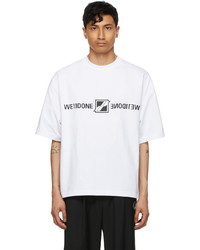 We11done White Mirror Logo T Shirt