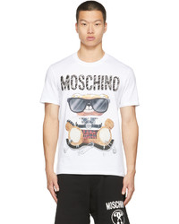 Moschino White Mixed Teddy Bear T Shirt