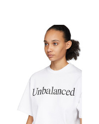 ARIES White New Balance Edition Unbalanced T Shirt