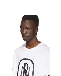 Neil Barrett White New Logo T Shirt