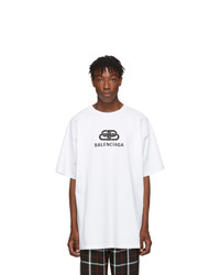 Balenciaga White Oversized Bb T Shirt