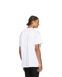Givenchy White Oversized Label Printed T Shirt