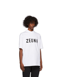Fear of God Ermenegildo Zegna White Oversized Logo T Shirt