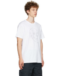 Alexander McQueen White Pattern Skull Oversized T Shirt