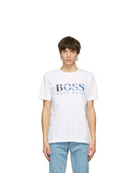 BOSS White Photographic Logo T Shirt