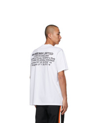 Burberry White Pocket Bag Print T Shirt