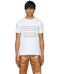 Bianca Saunders White Print Patois Translation T Shirt