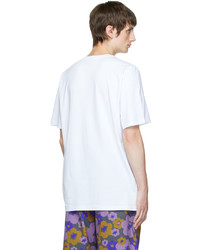 MSGM White Printed T Shirt