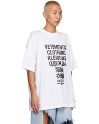Vetements White Printed T Shirt