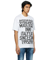 DSQUARED2 White Reverse Print T Shirt