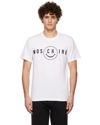 Moschino White Smiley Edition Jersey T Shirt