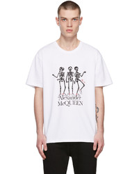 Alexander McQueen White Sneaker Skeleton T Shirt