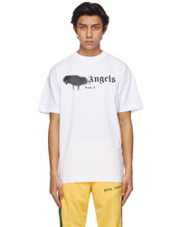 Palm Angels White Sprayed Logo Paris T Shirt