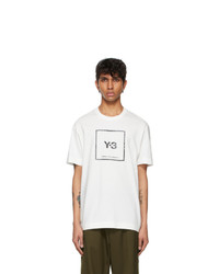 Y-3 White Square Label T Shirt