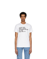 Helmut Lang White Standard Logo T Shirt
