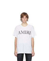 Amiri White Stitch Logo T Shirt