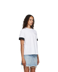 Givenchy White Twisted Cuffs T Shirt