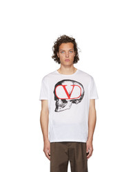 Valentino White Undercover Edition V Skull T Shirt