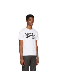 Versace White Varsity Logo T Shirt