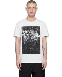 Alexander McQueen White Wallpaint T Shirt