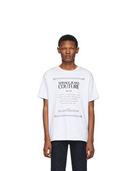 VERSACE JEANS COUTURE White Warranty Label Logo T Shirt