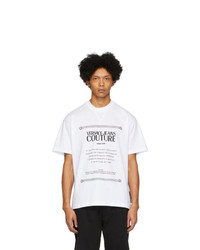 VERSACE JEANS COUTURE White Warranty Label T Shirt