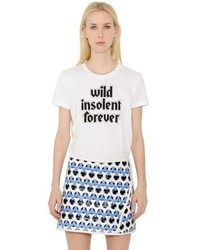 Courreges Wild Printed Cotton Jersey T Shirt