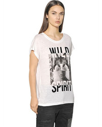 Diesel Wild Spirit Printed Linen Blend T Shirt