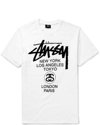 World Tour Printed Cotton Jersey T Shirt