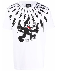 Neil Barrett X Felix The Cat Thunder Bolt T Shirt