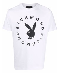 John Richmond X Playboy Logo Print T Shirt