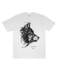 Supreme X Yohji Yamamoto Scribble Wolf T Shirt