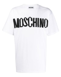 Moschino Zipped Logo Relaxed Fit T Shirt