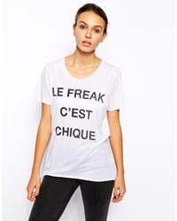 Zoe Karssen T Shirt With Le Freak Cest Chique Print