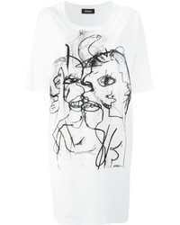 Zucca Oversized Illustration Print T Shirt