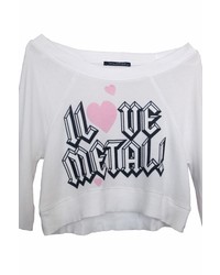 Wildfox Couture I Love Metal Crop Jock In Clean White