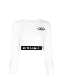 Palm Angels Logo Cropped Sweatshirt